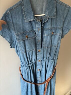 Suzy Shier Light Blue Denim Dress